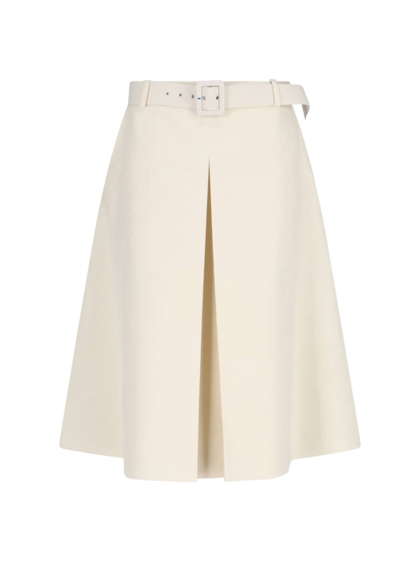 Marni Flared Midi Skirt – Ivory