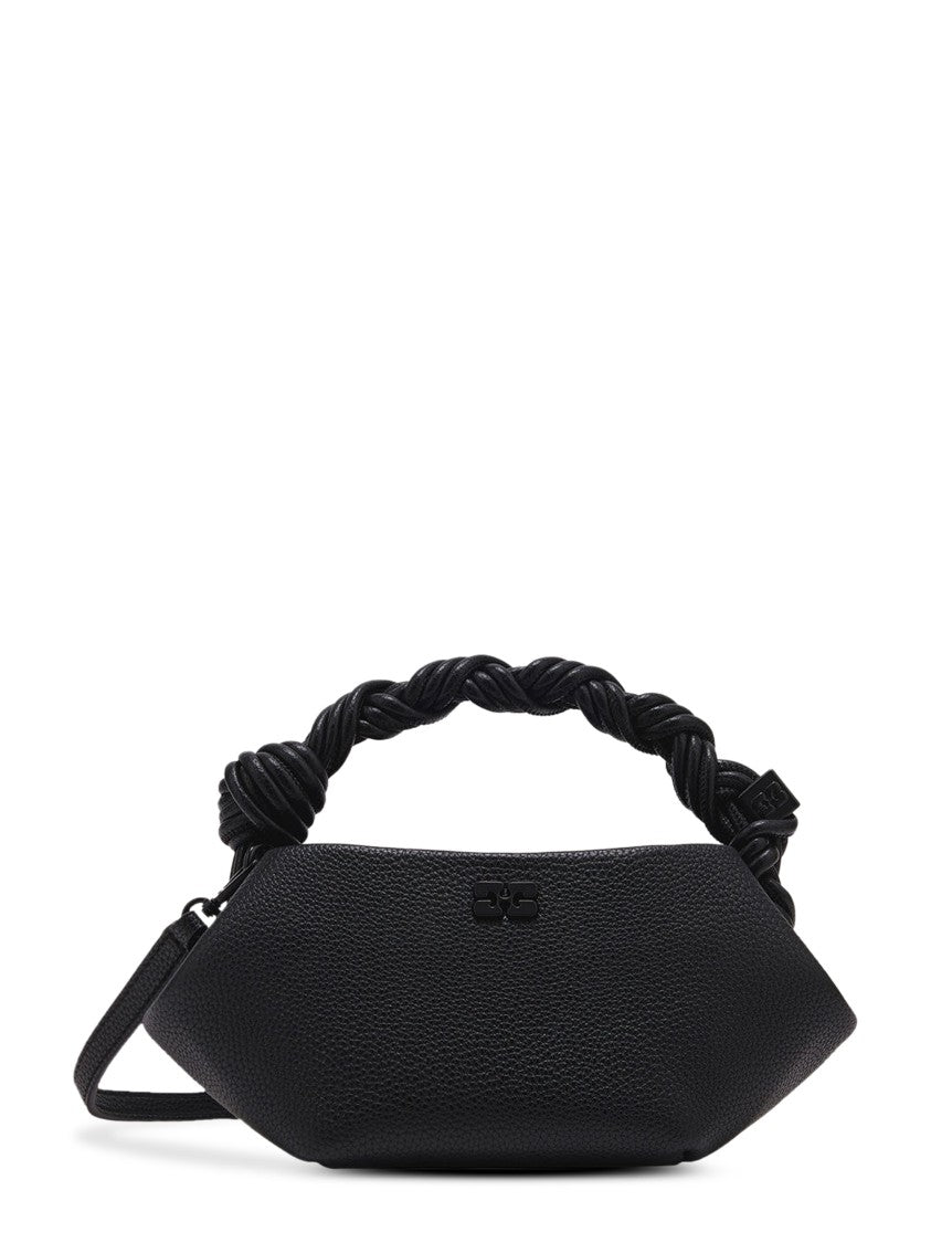 Ganni Mini Grained Bou Bag With Twisted Handle