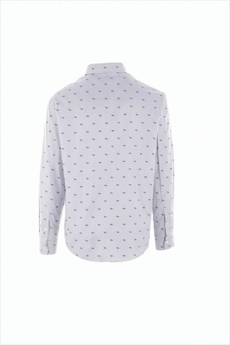 Maison Kitsuné Button-Down Long-Sleeve Shirt With Embroidered Details
