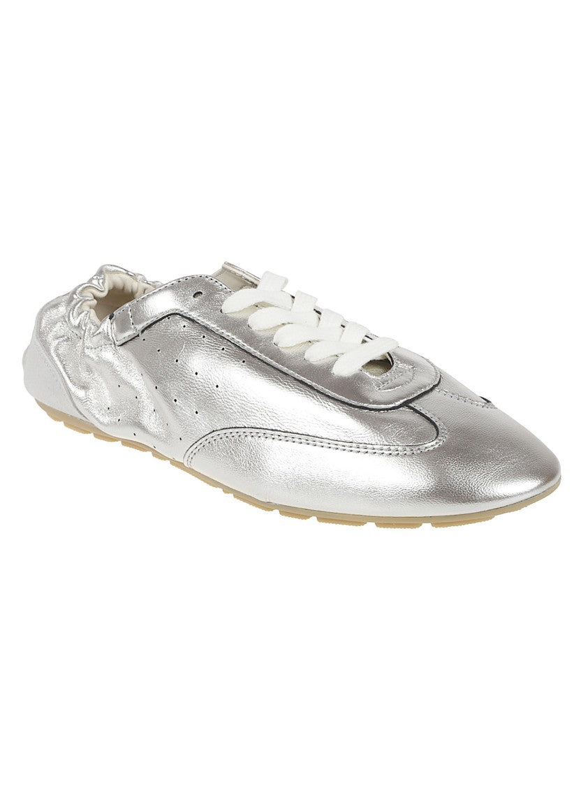 Saint Laurent Low-Top Sneakers With Elasticized Heel And Metallic Finish