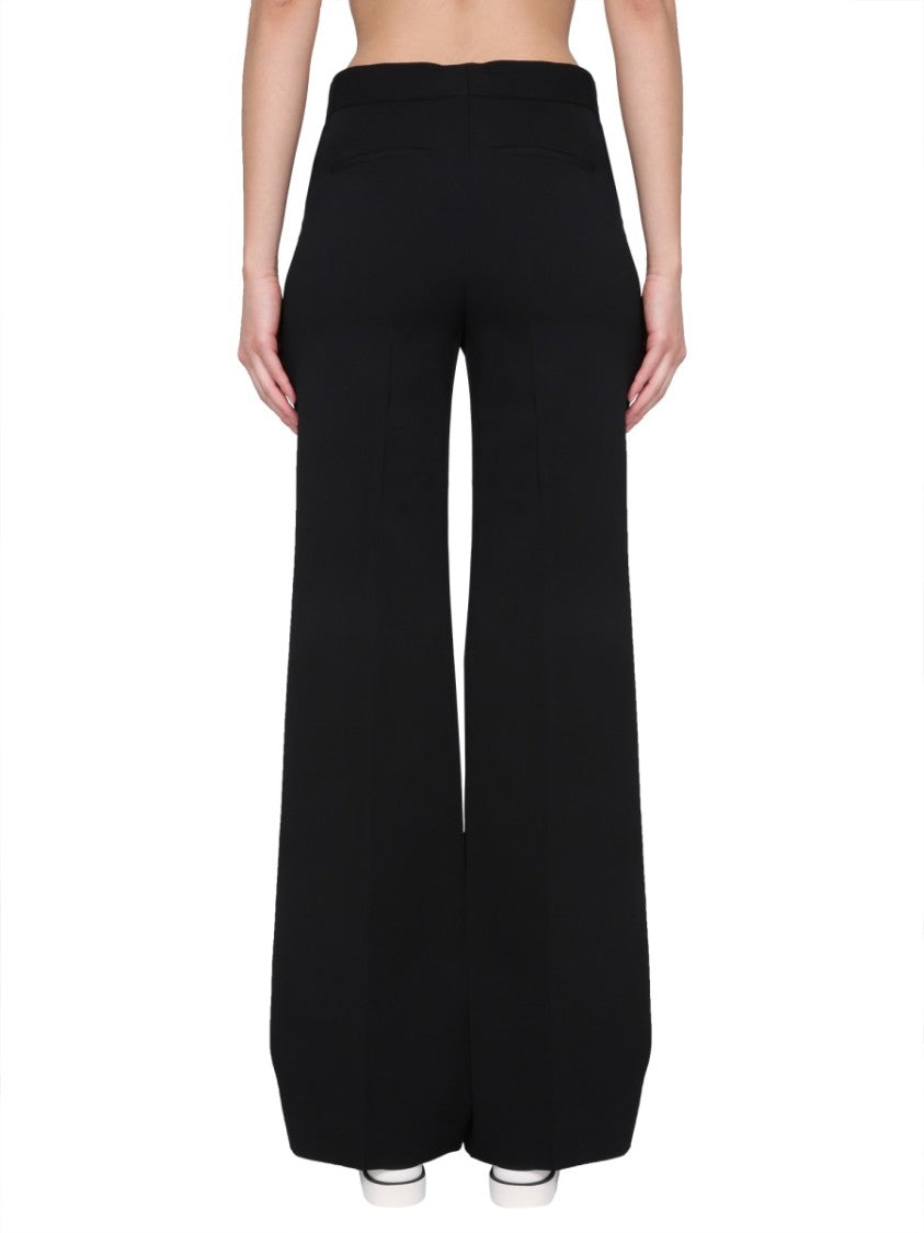 Stella Mccartney Wide-Legged Tailored Pants With Zipper And Hook Closure