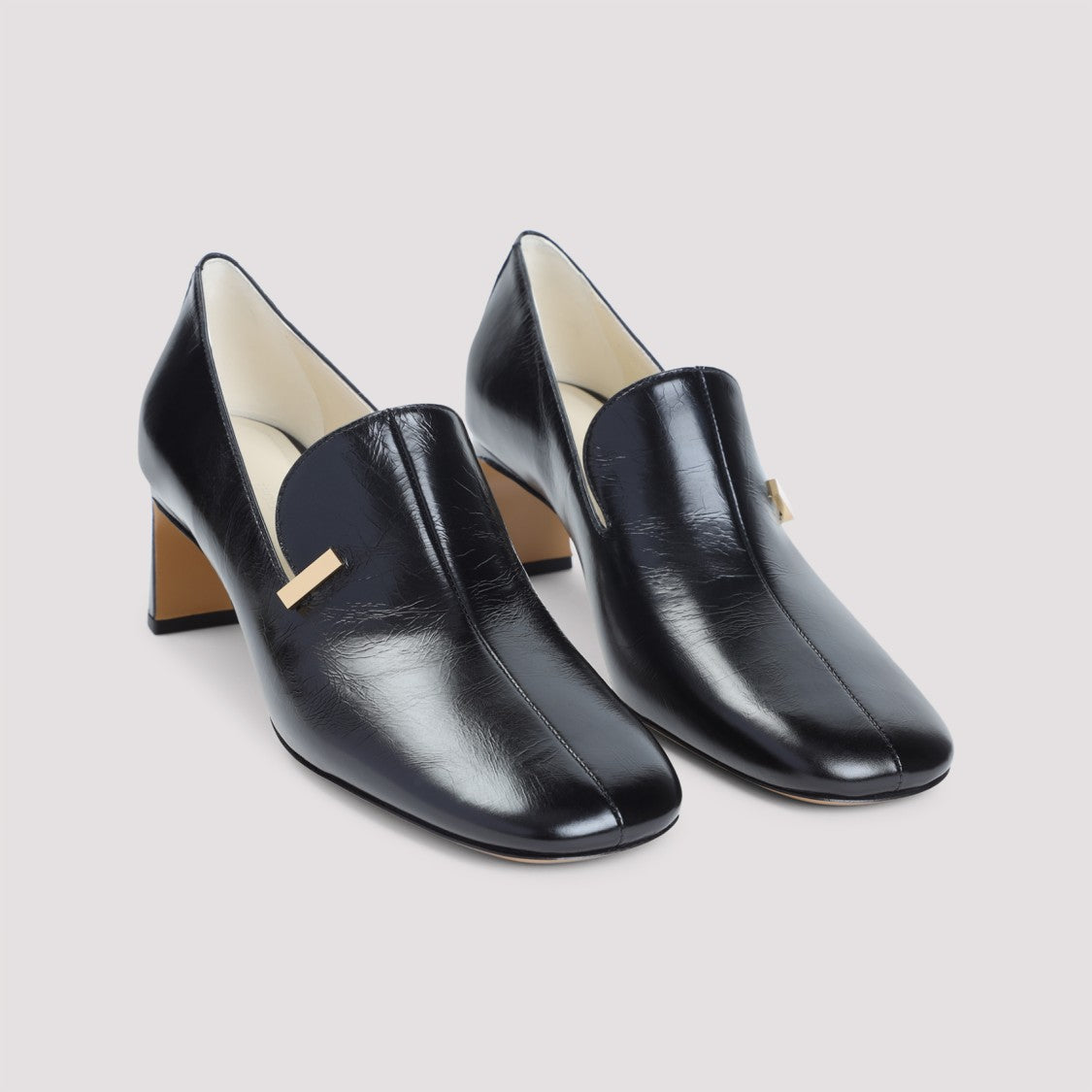 Phoebe Philo Black Calf Leather Loafers