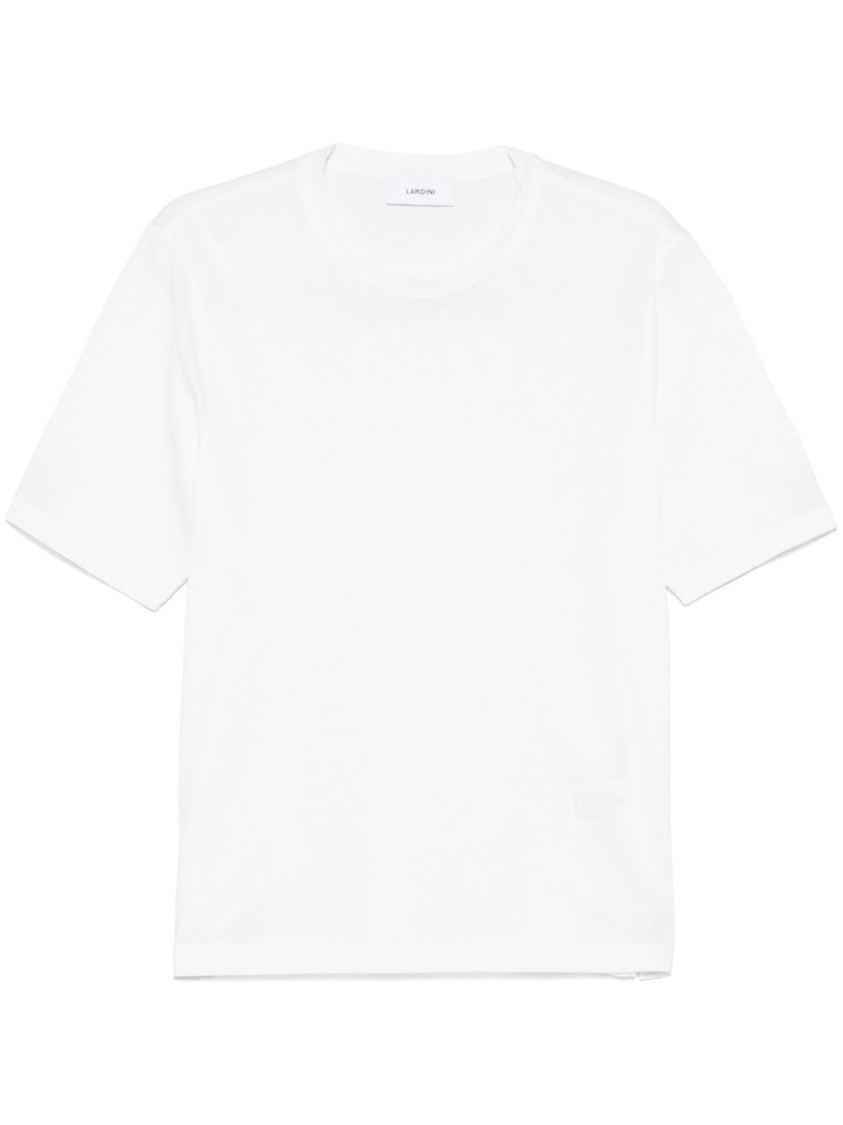 Lardini Cotton-Silk Blend White T-Shirt