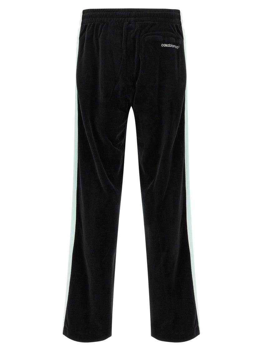 Casablanca Contrast-Trim Chenille Pants With Adjustable Waistband