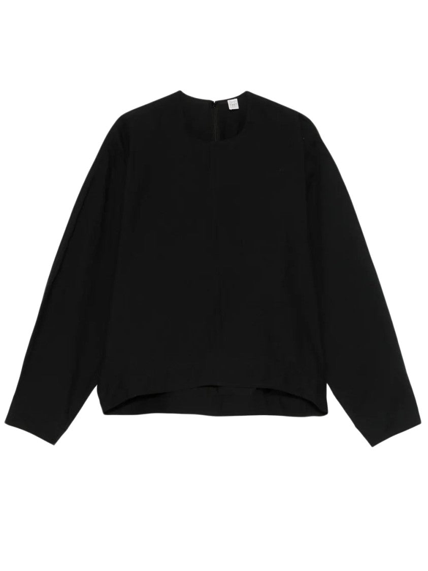 Totême Long-Sleeved Top With Curved Hem