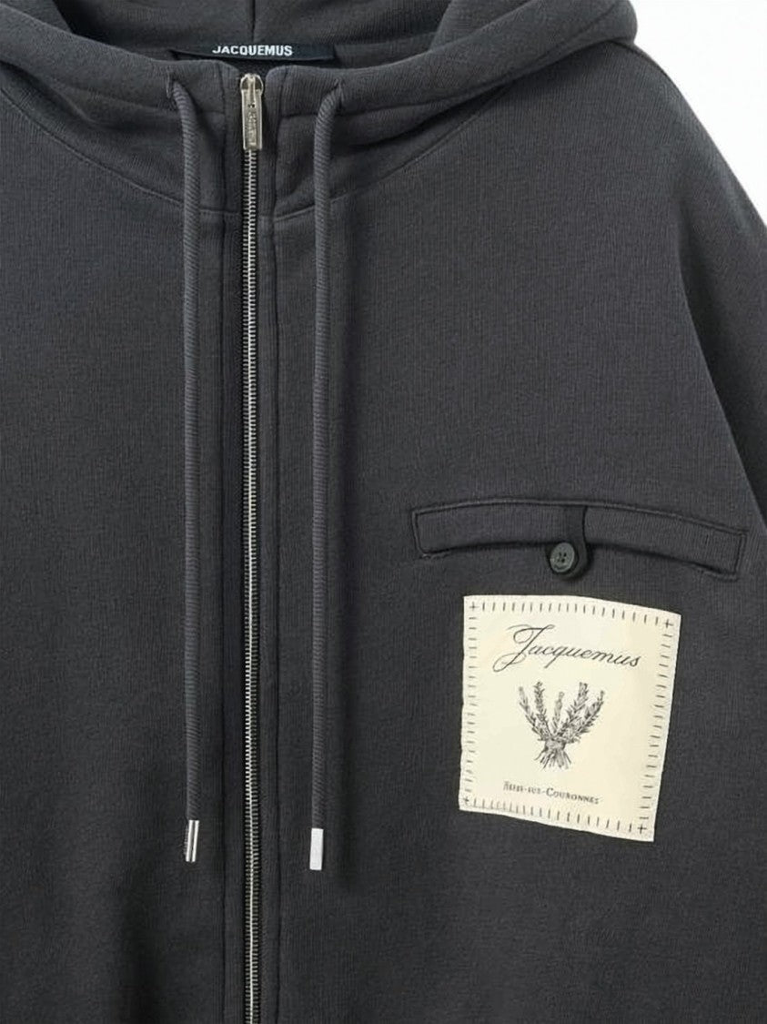 Jacquemus Cropped Hoodie With Adjustable Drawstring