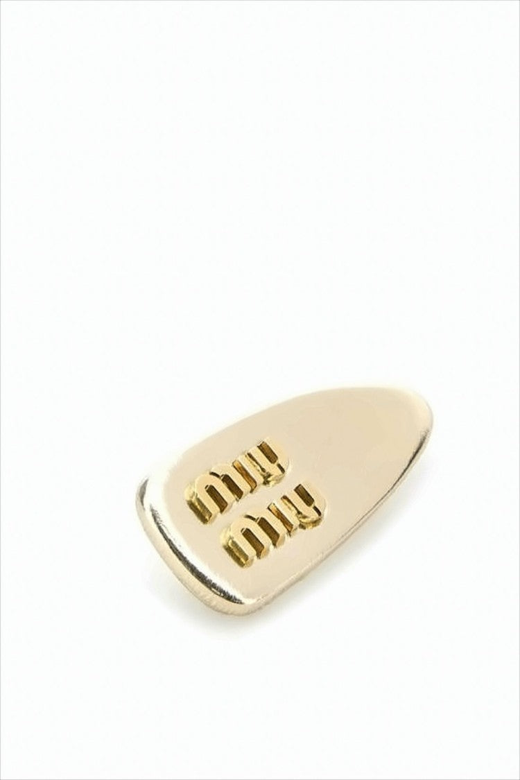 Miu Miu Metallic Gold Teardrop Hair Clip