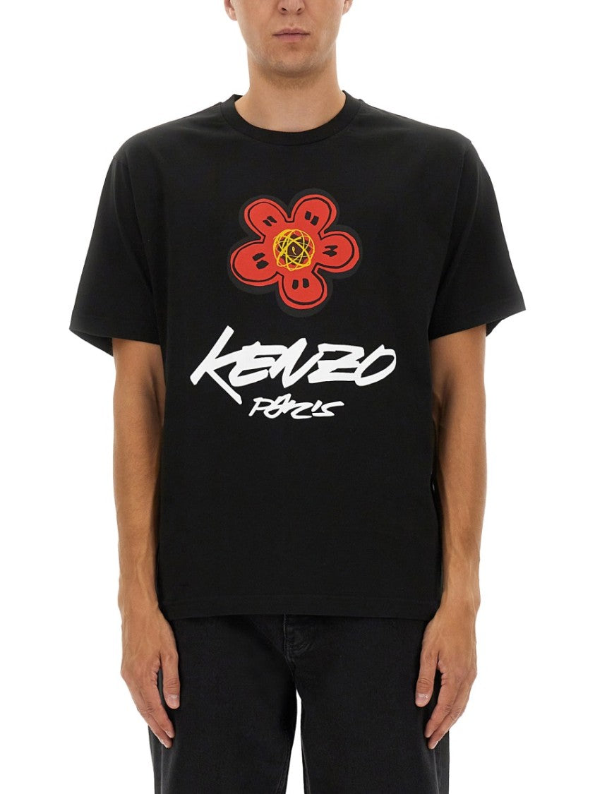 Kenzo Black Graphic Print T-Shirt