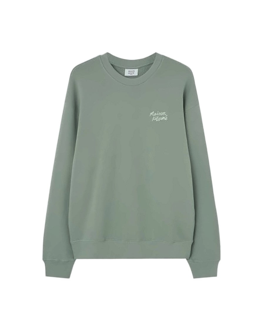Maison Kitsuné Minimalist Long-Sleeve Cotton Sweatshirt With Subtle Logo