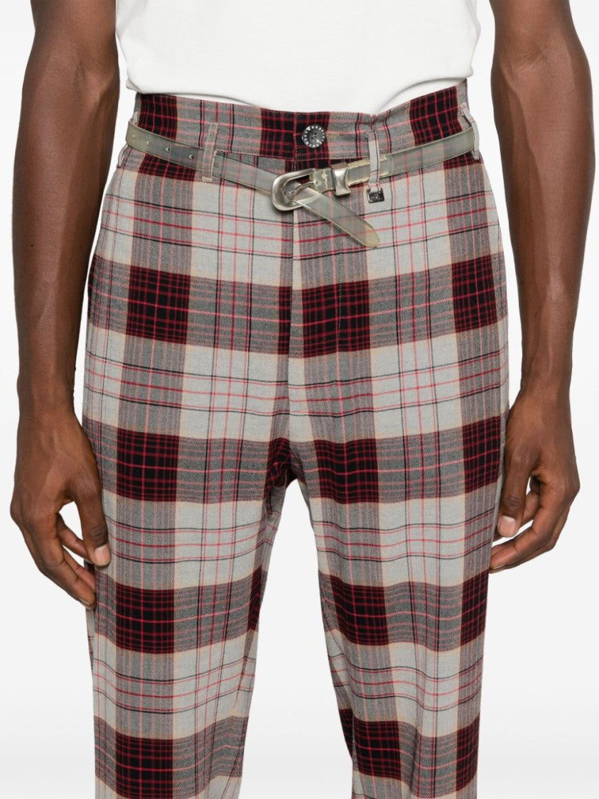 Vivienne Westwood Mid Waist Slim-Cut Cropped Trousers