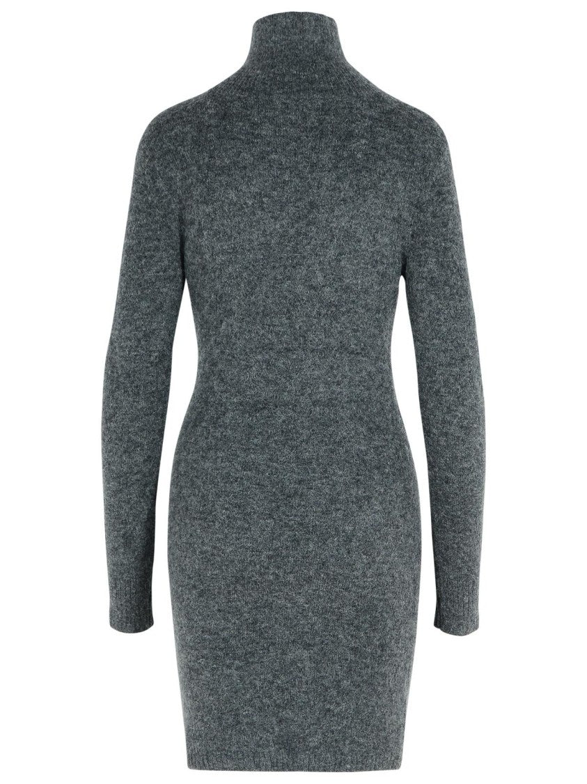 Isabel Marant Étoile 'Ohara' Dark Grey Baby Alpaca Blend Dress