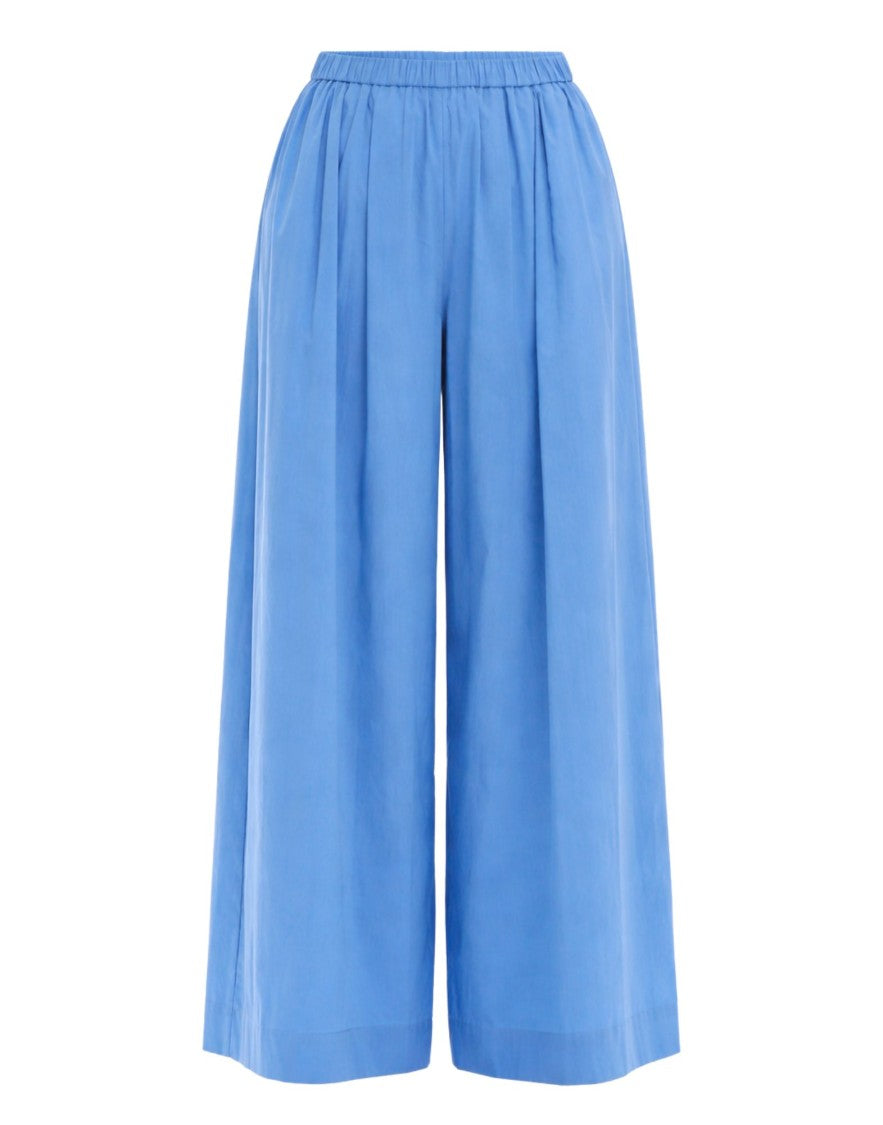 Meimeij Wide Leg Cotton Blue Women’S Pants