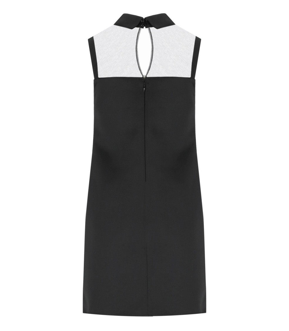 Elisabetta Franchi Black Mini Dress With Rhinestones