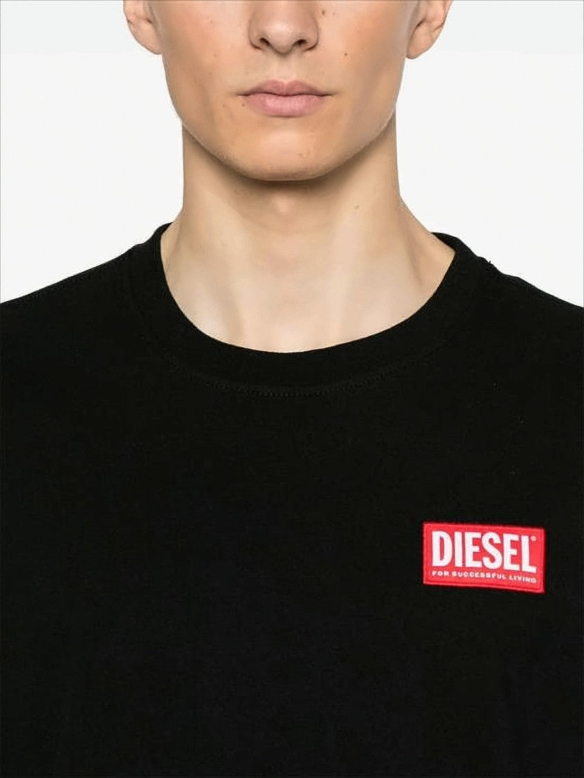 Diesel Short-Sleeve Black Crew Neck T-Shirt