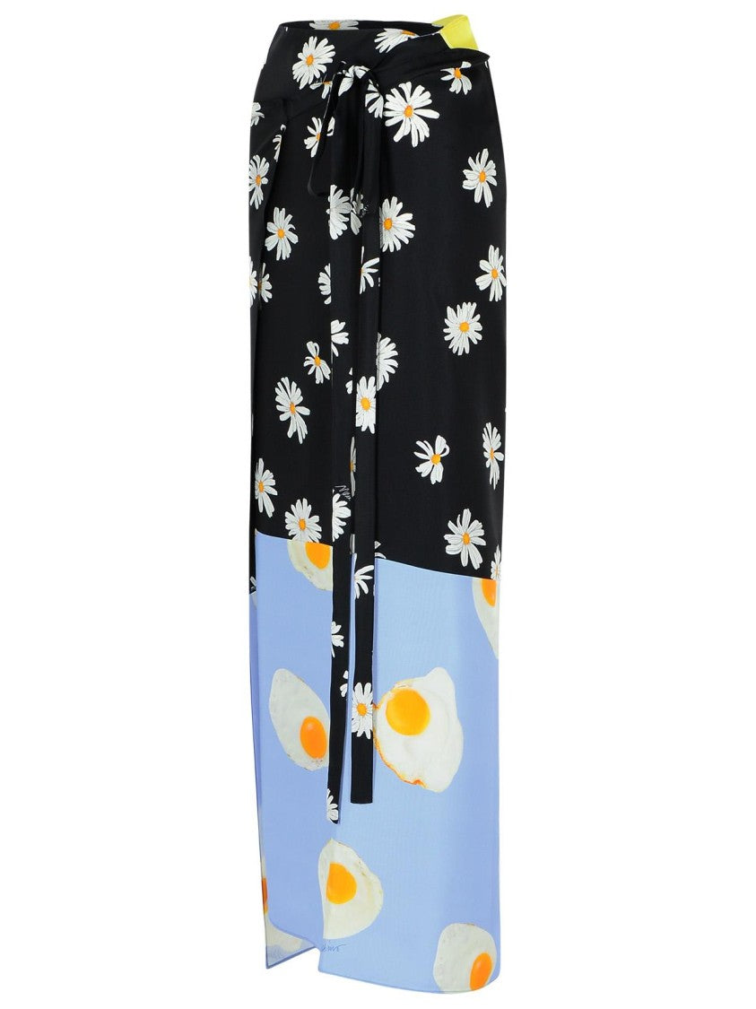 Moschino Patchwork' Black Silk Skirt