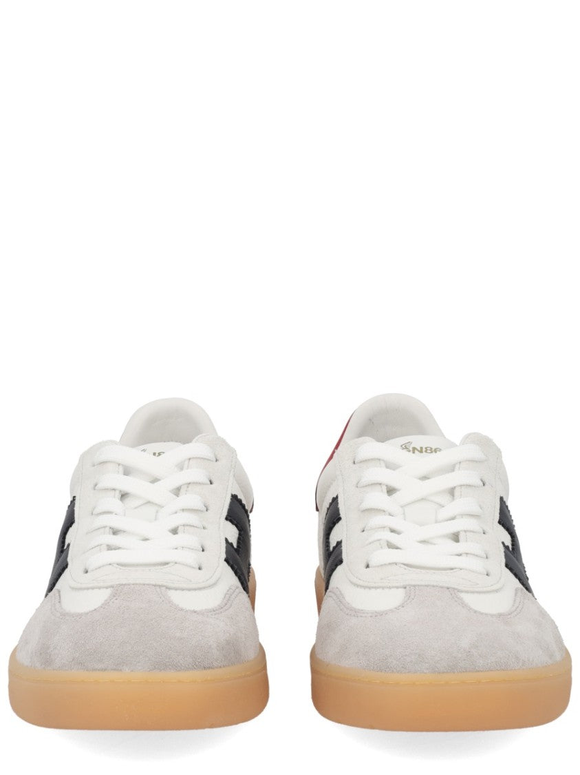 Hogan White Grey Suede Overlays Sneakers