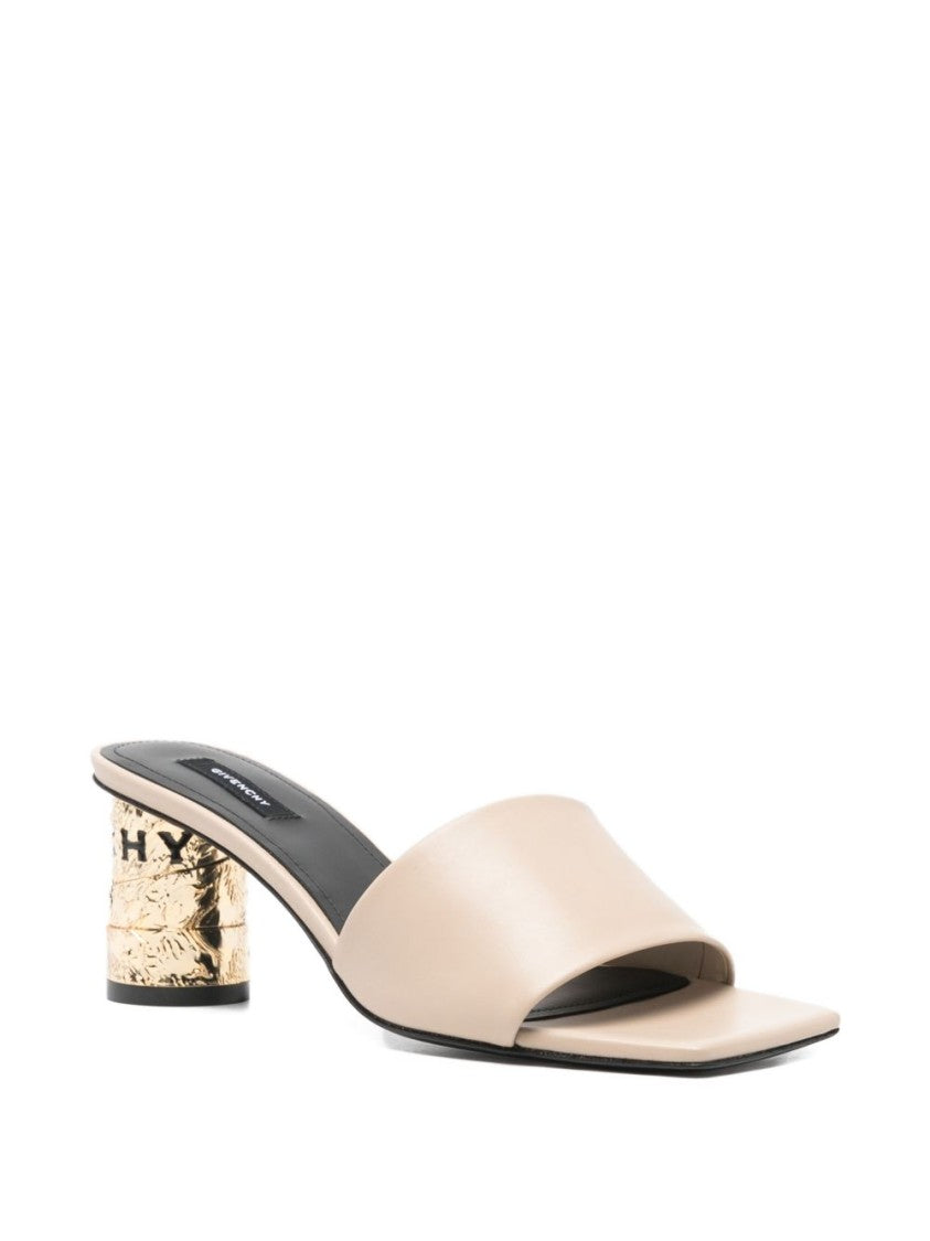 Givenchy Beige Silk And Nylon Wedge Sandals