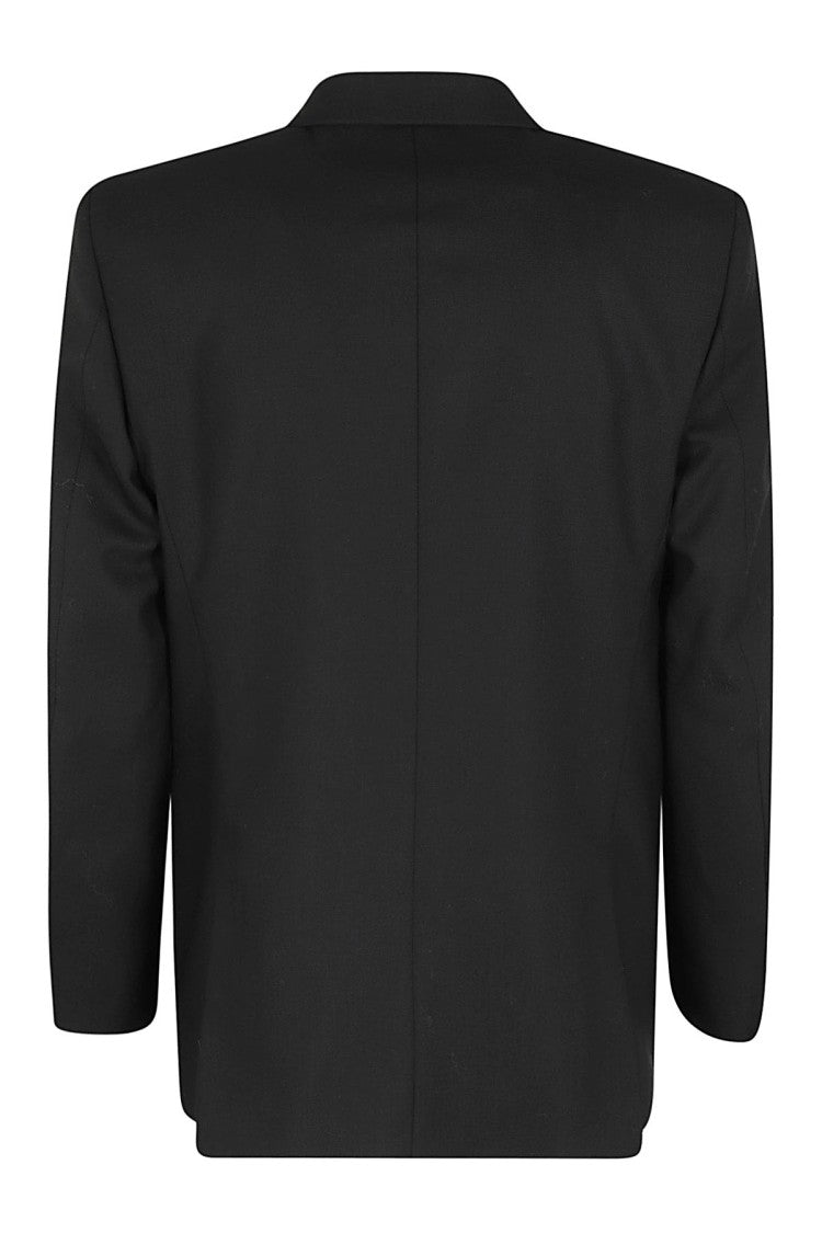 Sunflower Structured Black Wool Blazer With Lapels