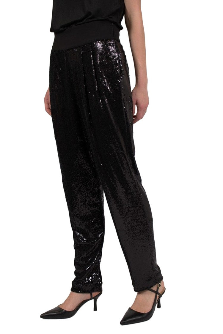 P.A.R.O.S.H. Blue Cotton-Blend Straight-Leg Pants