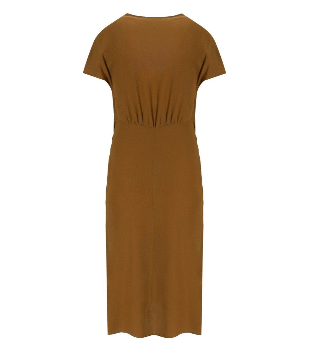 Federica Tosi Brown Dress With Knot
