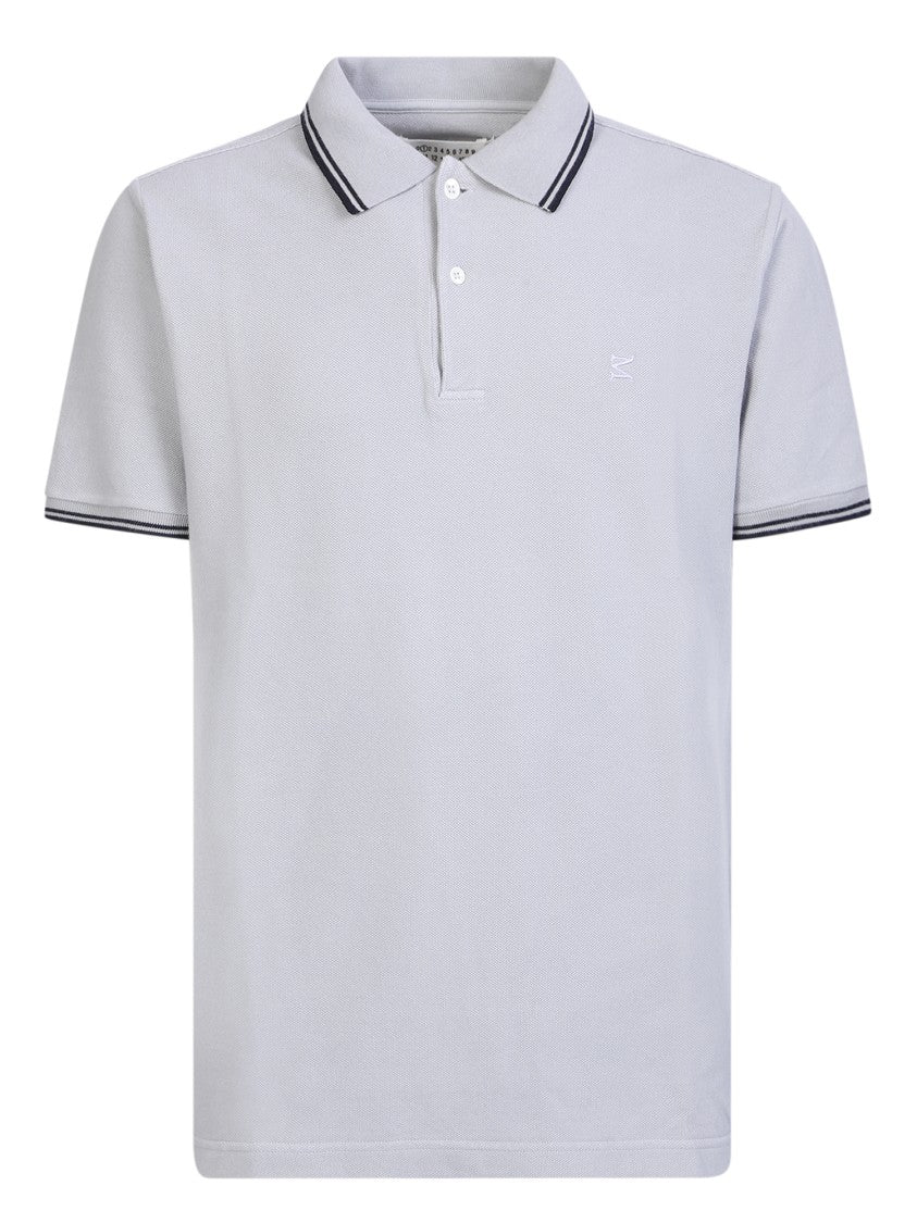 Maison Margiela Grey Cotton Polo Shirt