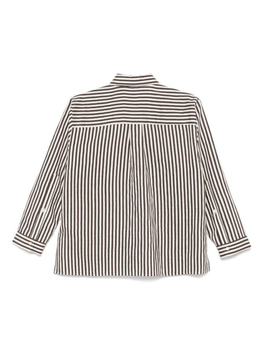 Seventy Coffee Brown Linen Blend Shirt