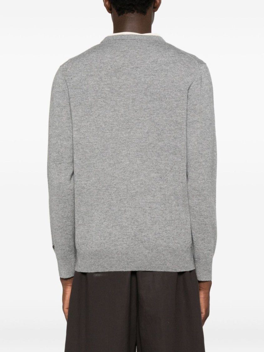 Mc2 Saint Barth Light Grey Crew Neck Sweater