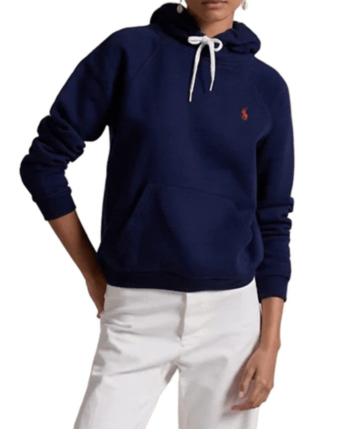 Polo Ralph Lauren Fitted Sweatshirt In Cruise Navy With Embroidered Pony