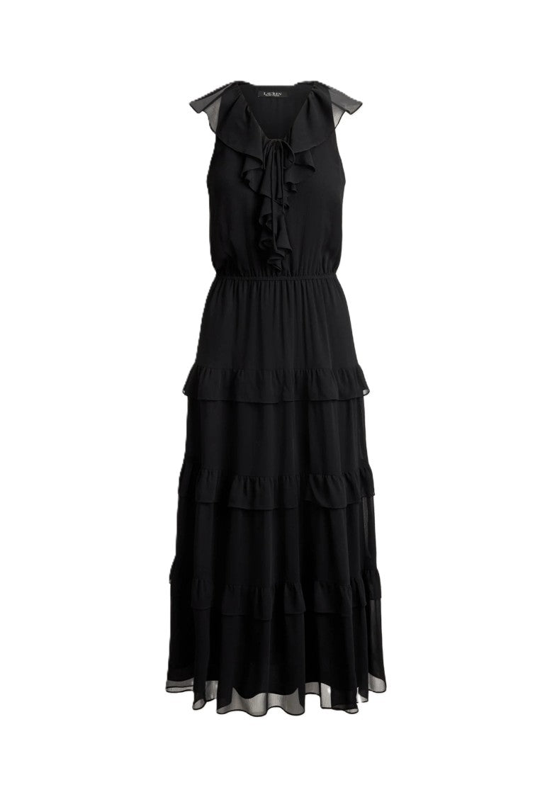Lauren Ralph Lauren Sleeveless Ruffled Tiered Midi Dress