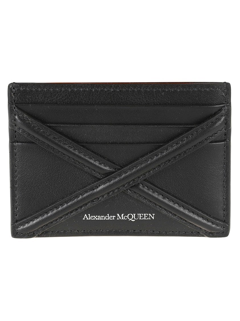 Alexander Mcqueen Textured Black Calf Leather Wallet