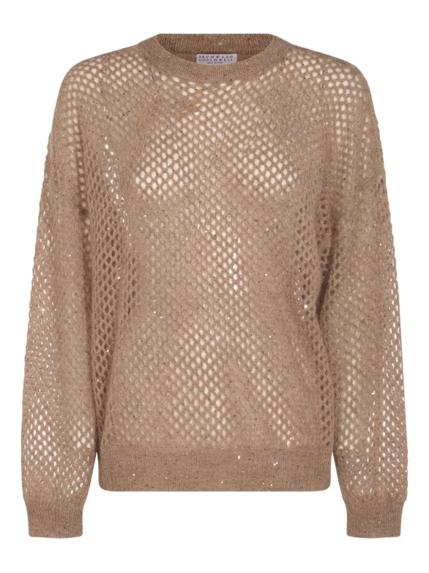 Brunello Cucinelli Lightweight Knit Sweater With Shimmer Details