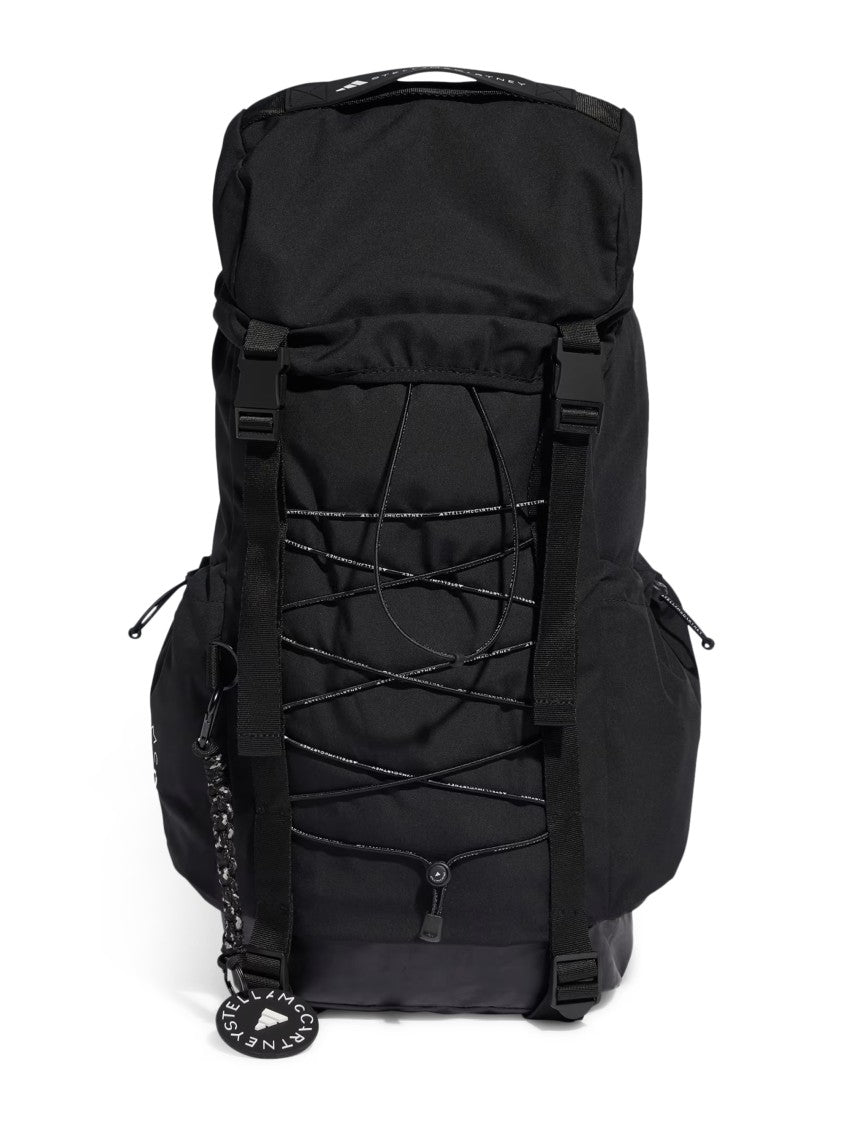 Adidas By Stella Mccartney Structured Black Backpack With Adjustable Straps