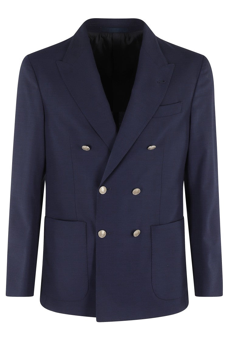 Eleventy Double-Breasted Peak Jacket