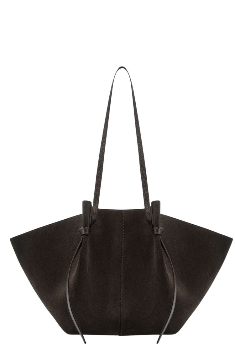 Yuzefi Large Winged Suede Bag With Adjustable Handles