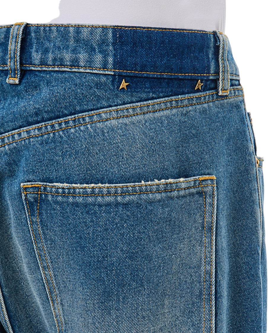 Golden Goose Golden M's Happy Medium Stone Washed Denim