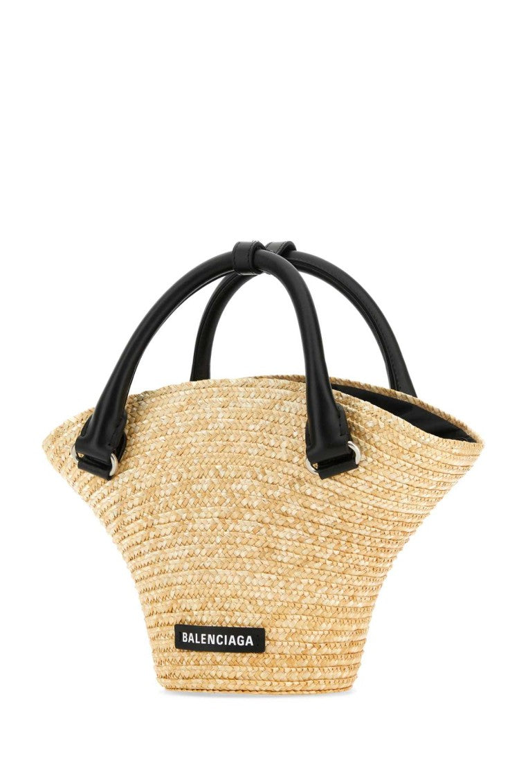 Balenciaga Straw Mini Beach Handbag
