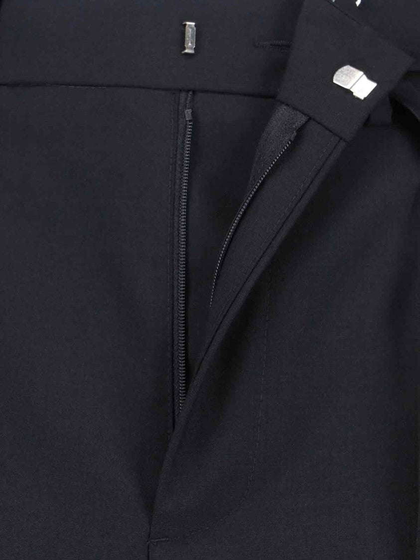 Mm6 By Maison Margiela Tailored Black Trousers With Front Tie Detail