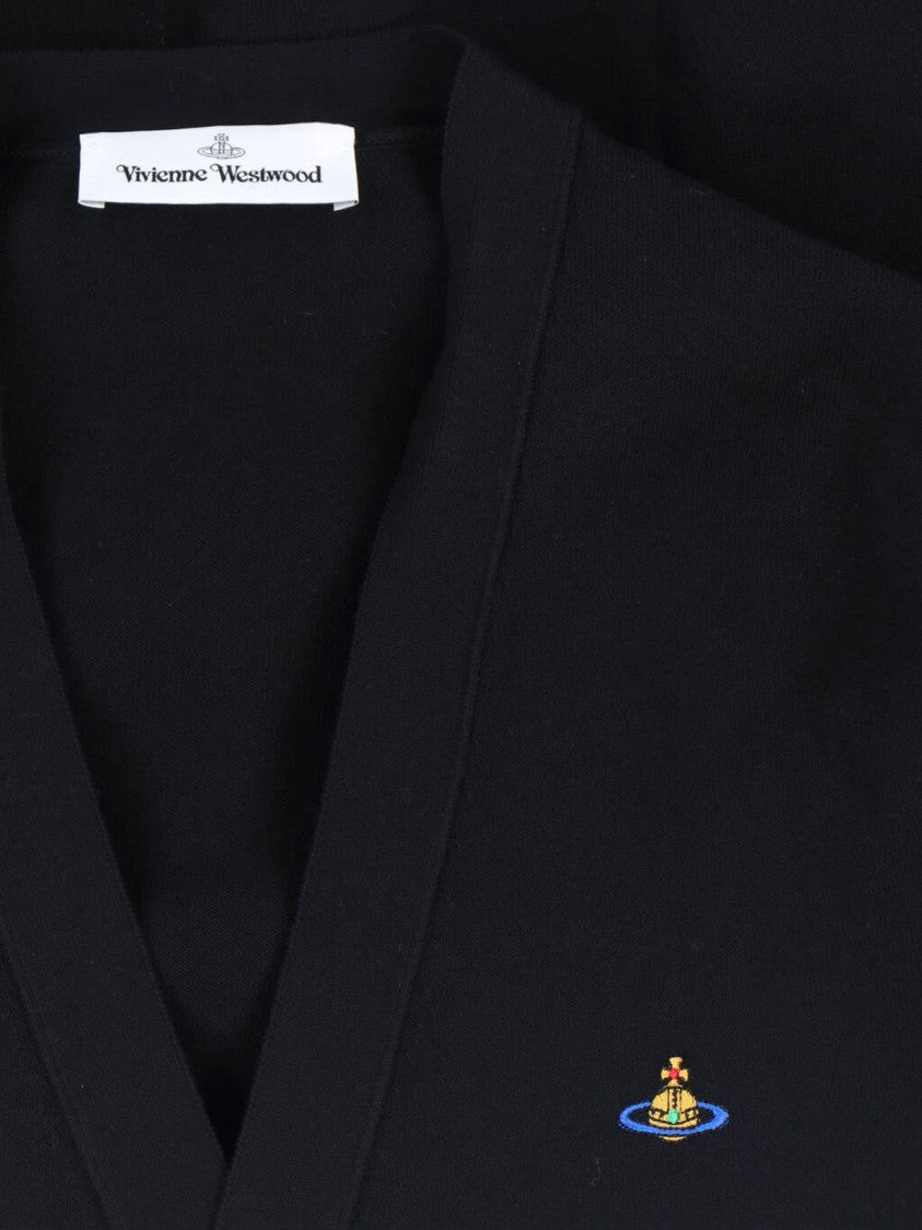 Vivienne Westwood Black Alex V-Neck Cotton Cardigan
