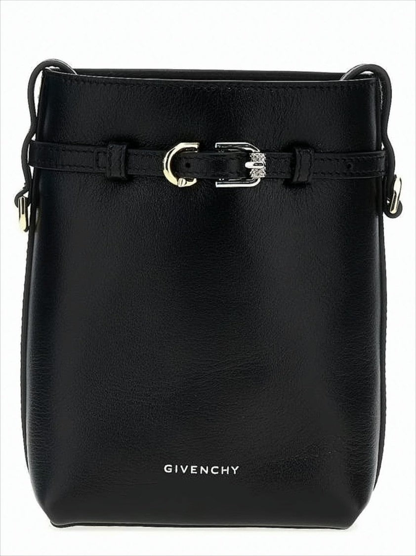 Givenchy Structured Black Calf Leather Bag With Suede Interior