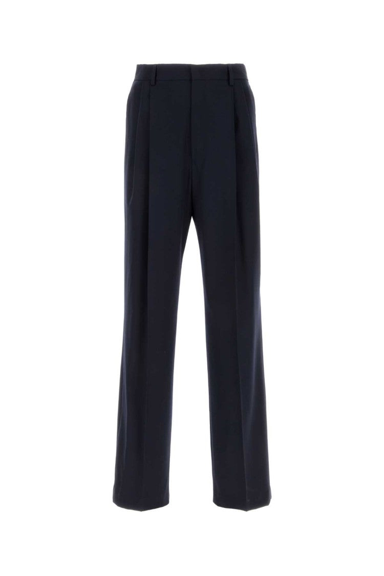 Dries Van Noten Navy Blue Wool Panrom Pant