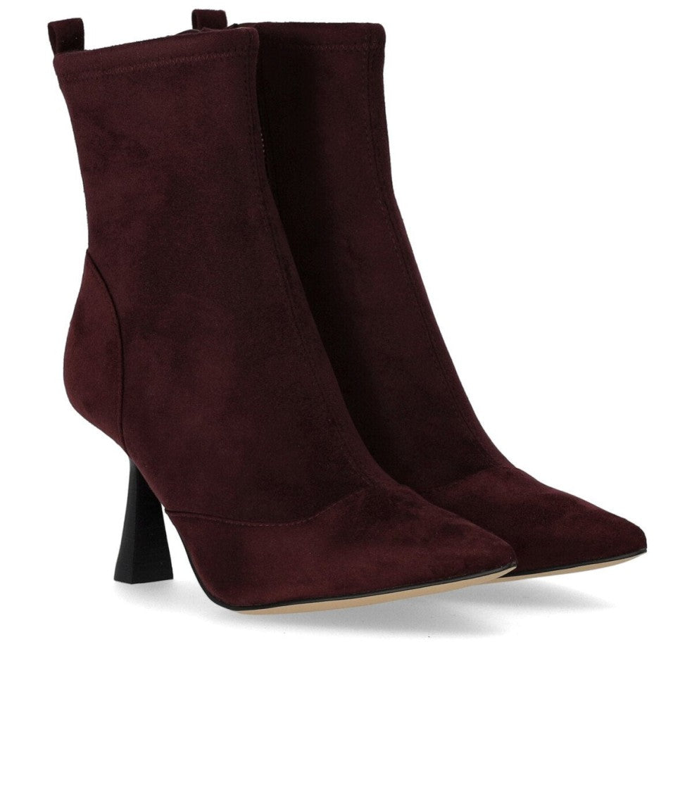 Michael Kors Clara Burgundy Heeled Ankle Boot