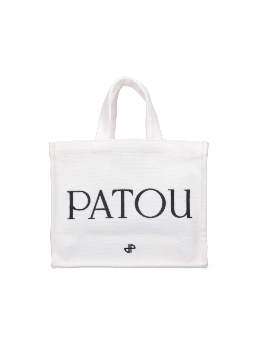 Patou Logo Tote Bag – White