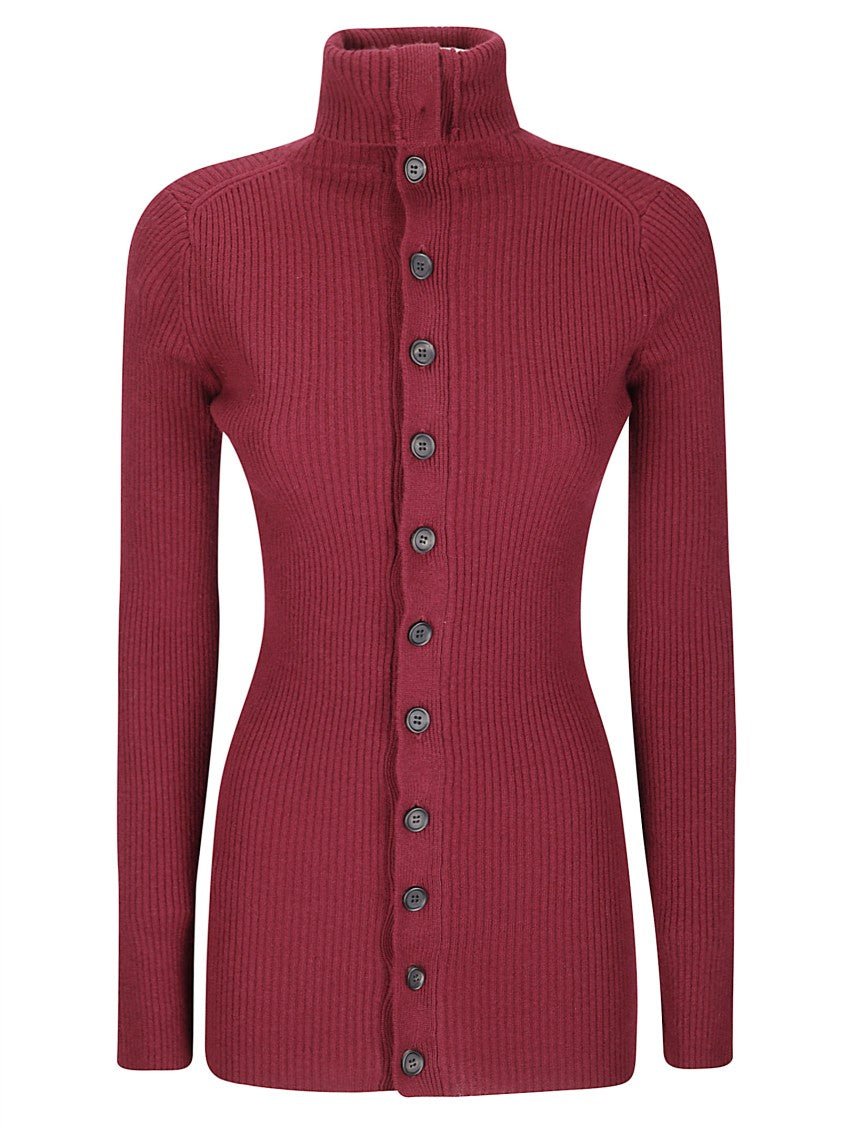 Yohji Yamamoto Ribbed High Neck Sweater