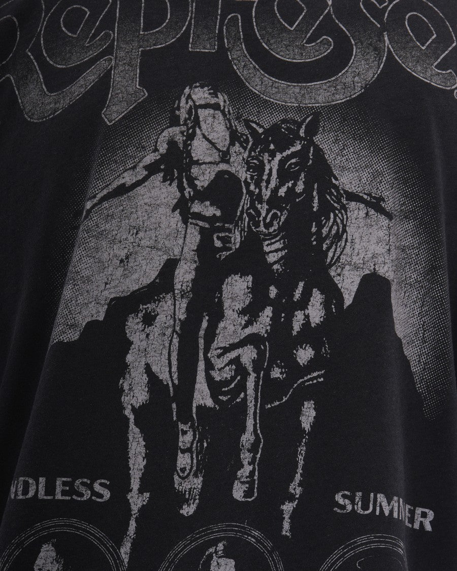 Represent Graphic Print Oversized T-Shirt With Vintage Design