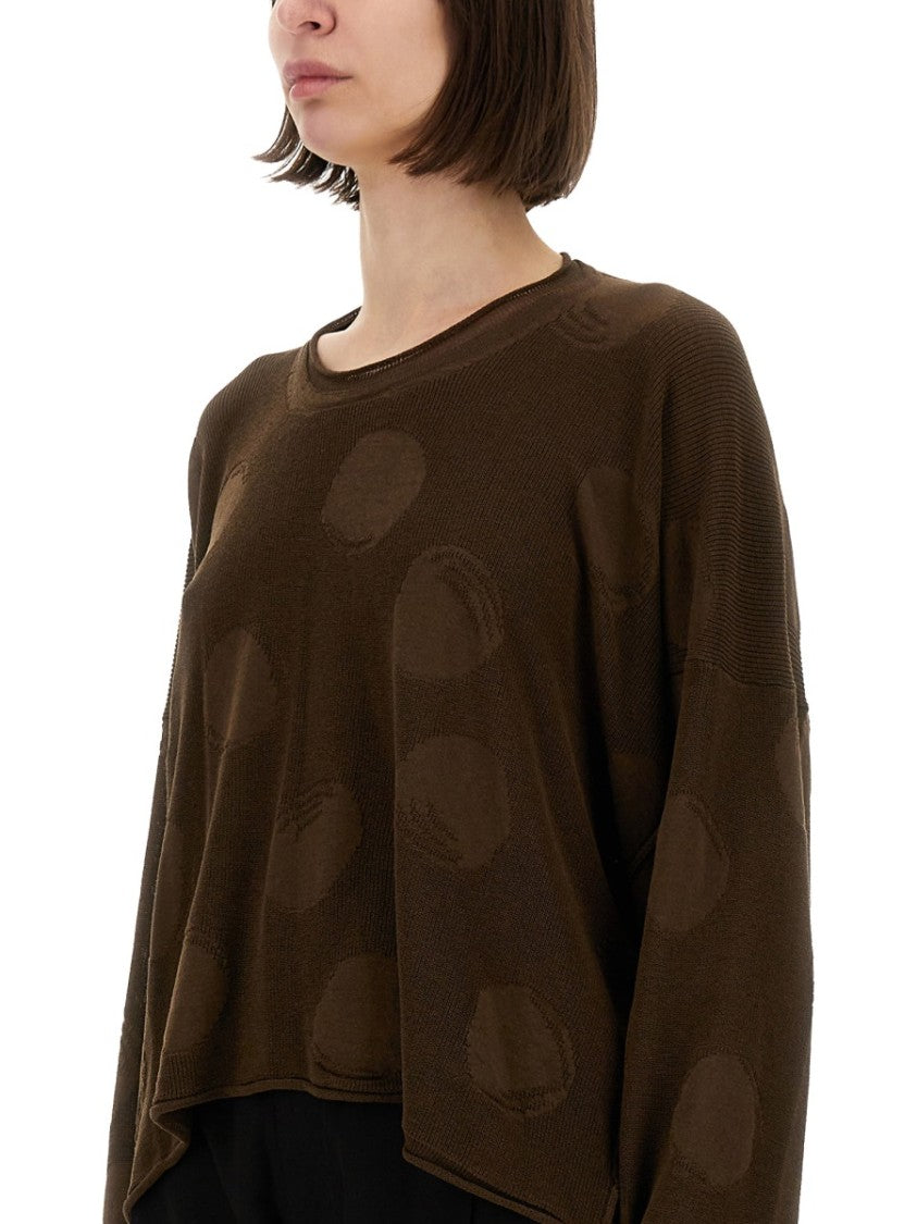 Uma Wang Knit Top With Polka Dot Pattern