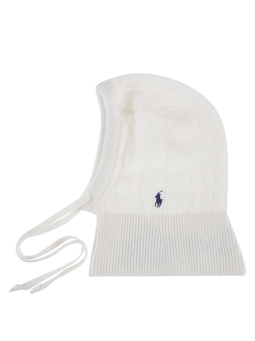 Polo Ralph Lauren Cable-Knit Cashmere Blend Balaclava With Drawstring Fastening
