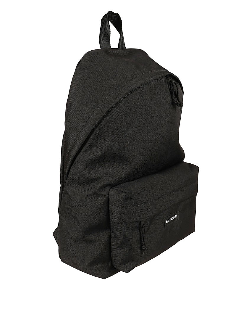 Balenciaga Matte Black Polyamide Backpack With Balenciaga Logo