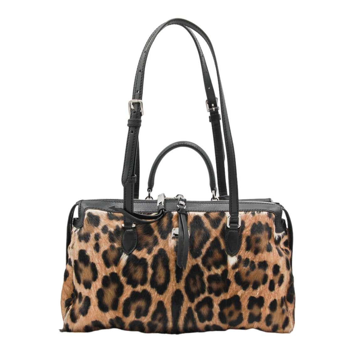 Dolce & Gabbana Leopard Print Bag With Adjustable Strap