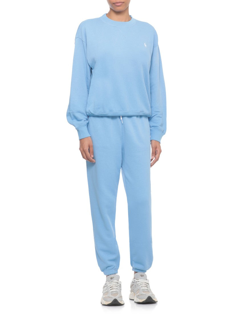 Polo Ralph Lauren Light Blue Pony Cotton Straight-Leg Pants