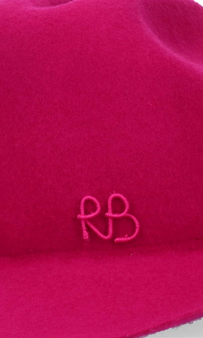 Ruslan Baginskiy Wide-Brimmed Pink Hat With Soft Felt Texture